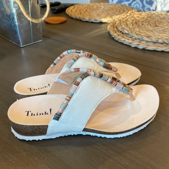 Think! Women’s Julia Sandals - Ivory - Size 40 (U.S. 9-9.5) - Picture 2 of 6